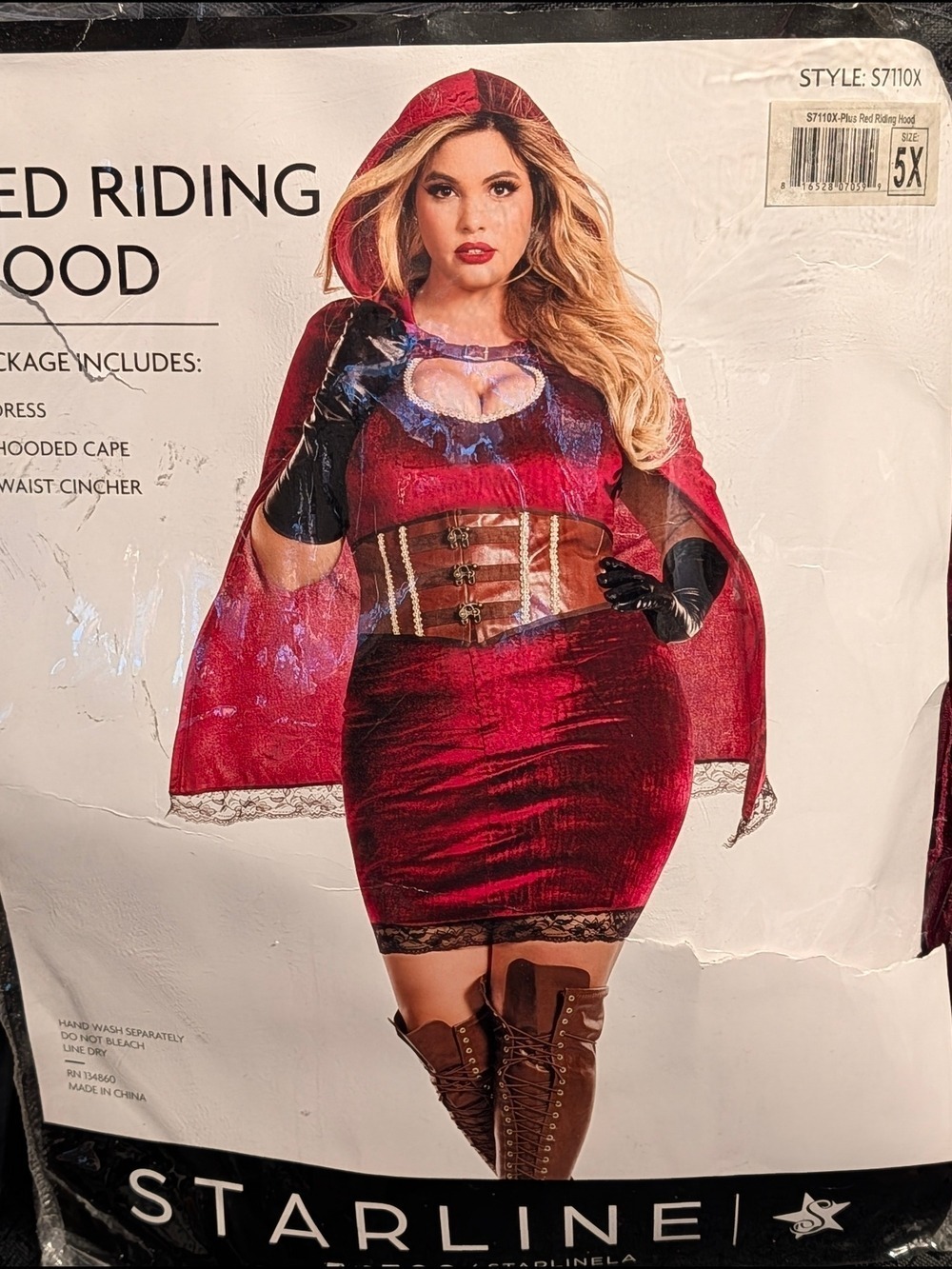 Starline Red Riding Hood Velvet Costume Dress